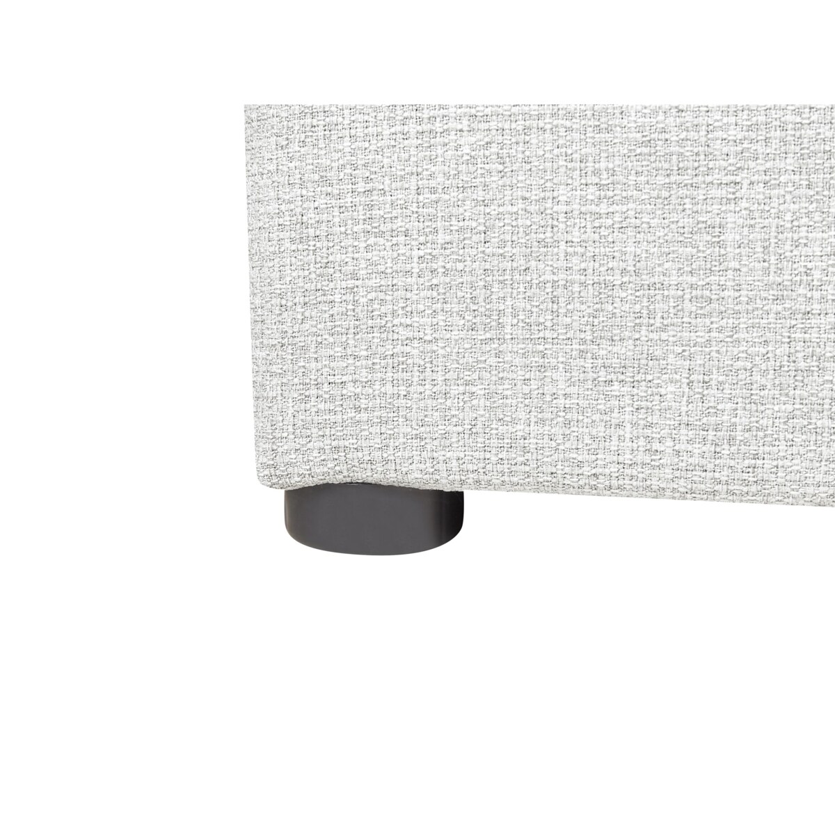 Łóżko z pojemnikiem tapicerowane 140 x 200 cm jasnoszare DINAN