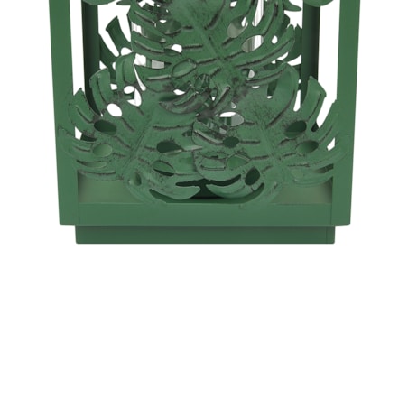 Lampion metalowy 25 cm zielony UNIMAK