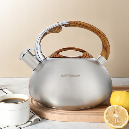 Duży Solidny Czajnik Z Gwizdkiem Stali Nierdzewnej 3L Na Indukcję Gaz