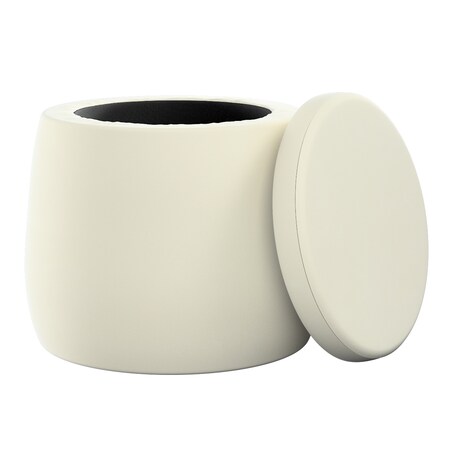 Puf Candy Jar, śmietankowa biel, ø40, wys. 40 cm, Posh Velvet