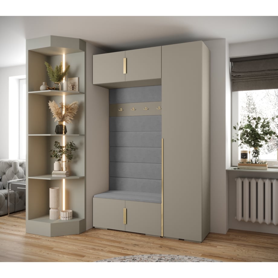Garderoba do przedpokoju INOVA 1 Z19 kaszmir+złoty+manila16