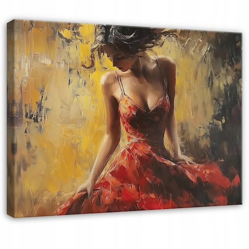 OBRAZ KOBIETA SZTUKA POP ART DO SYPIALNI SALONU KUCHNI NA PŁÓTNIE 60x40