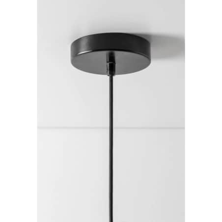 Lampa wisząca lniana czarna Zenna Ø50 cm