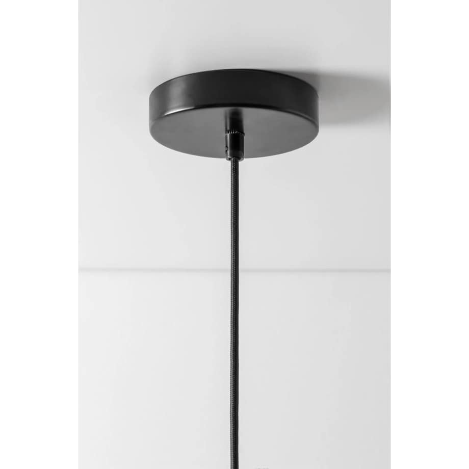 Lampa wisząca lniana czarna Zenna Ø50 cm