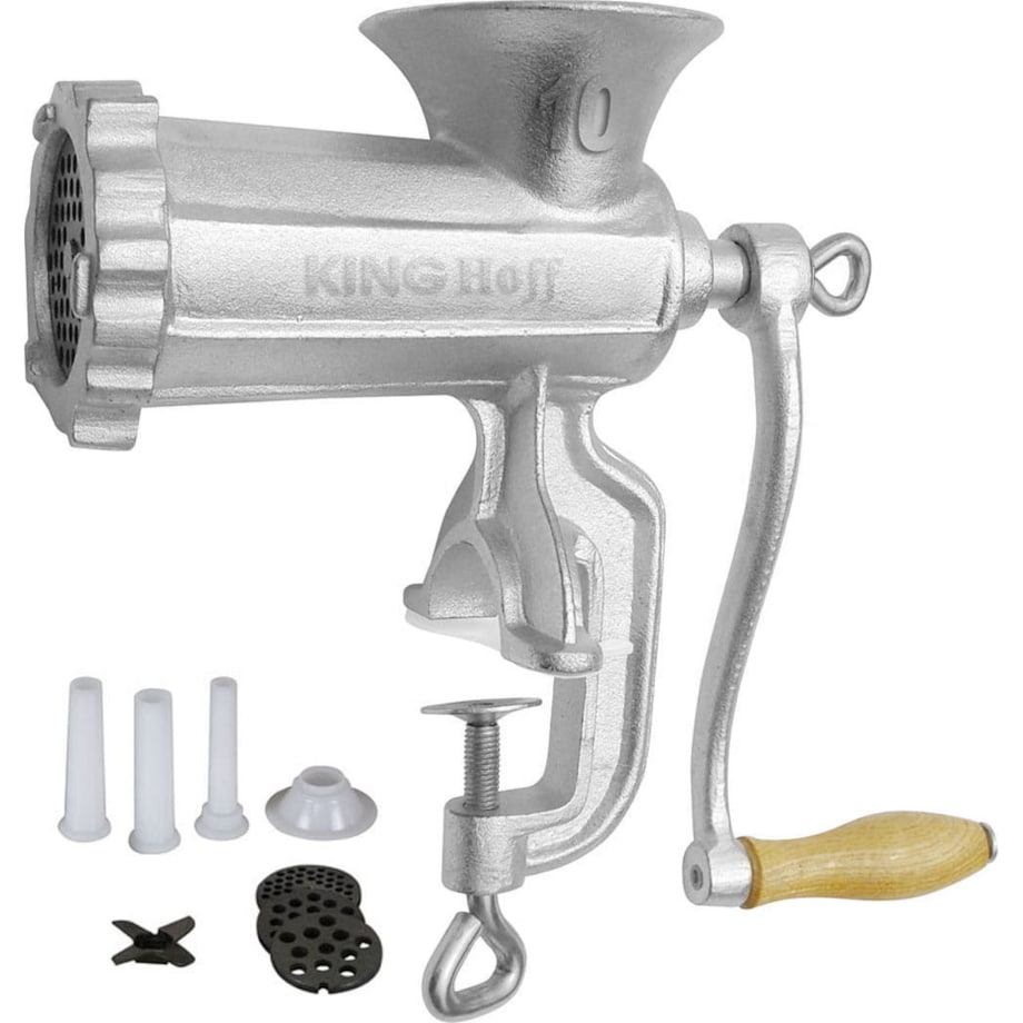 Maszynka żeliwna do mielenia mięsa #10 + akcesoria KINGHOFF