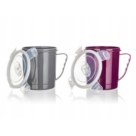 KUBEK PLASTIKOWY HERMETYCZNY na zupę jedzenie do odgrzewania pracy 700ml