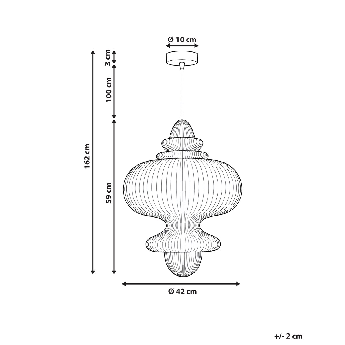 Lampa wisząca AMALSAN Papier Beżowy