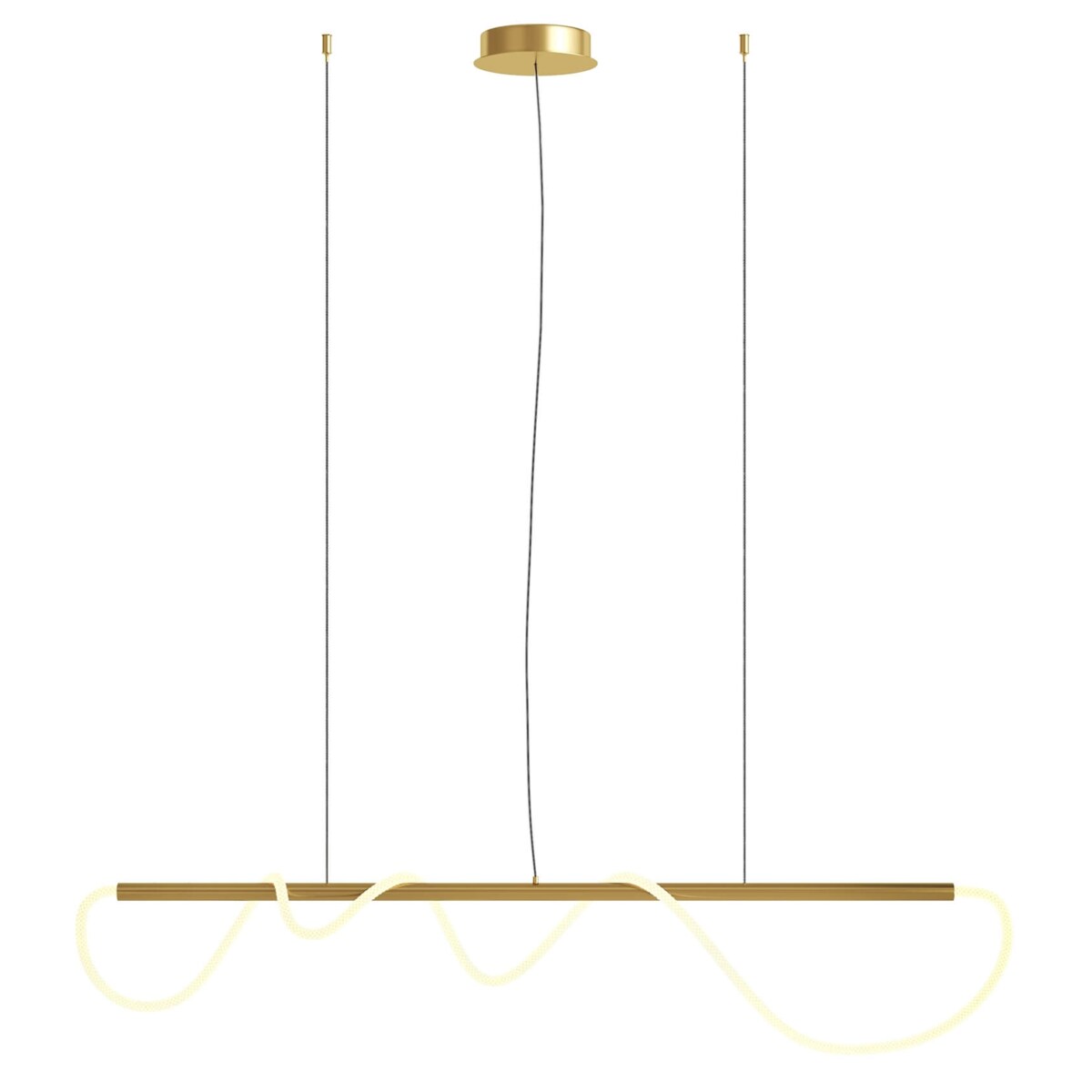 Ledowa lampa wisząca Rosa MOD166PL-L30G3K 30W do salonu złota