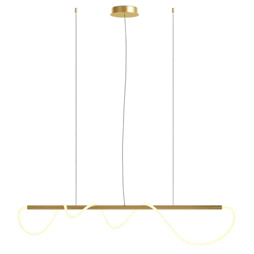 Ledowa lampa wisząca Rosa MOD166PL-L30G3K 30W do salonu złota