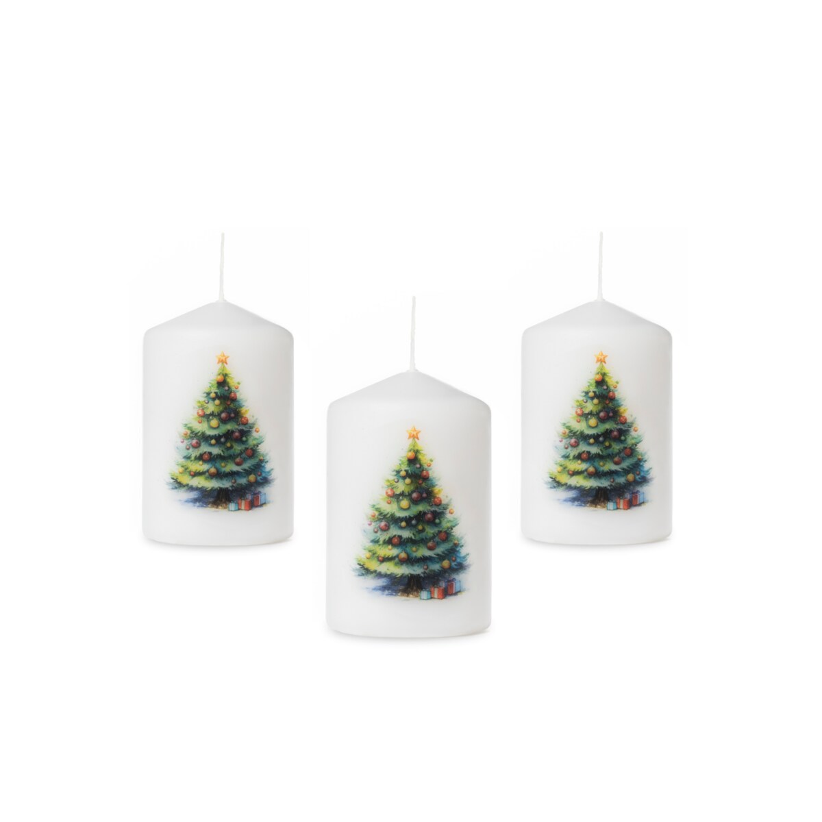 Zestaw świec świątecznych 3 szt. – Choinka, idealne na prezent