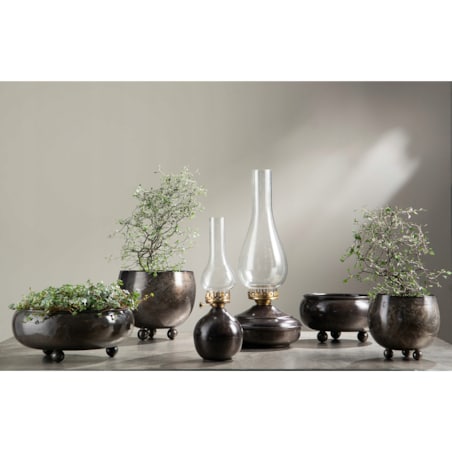 2 szt. DONICA PLISSE czarna metalowa