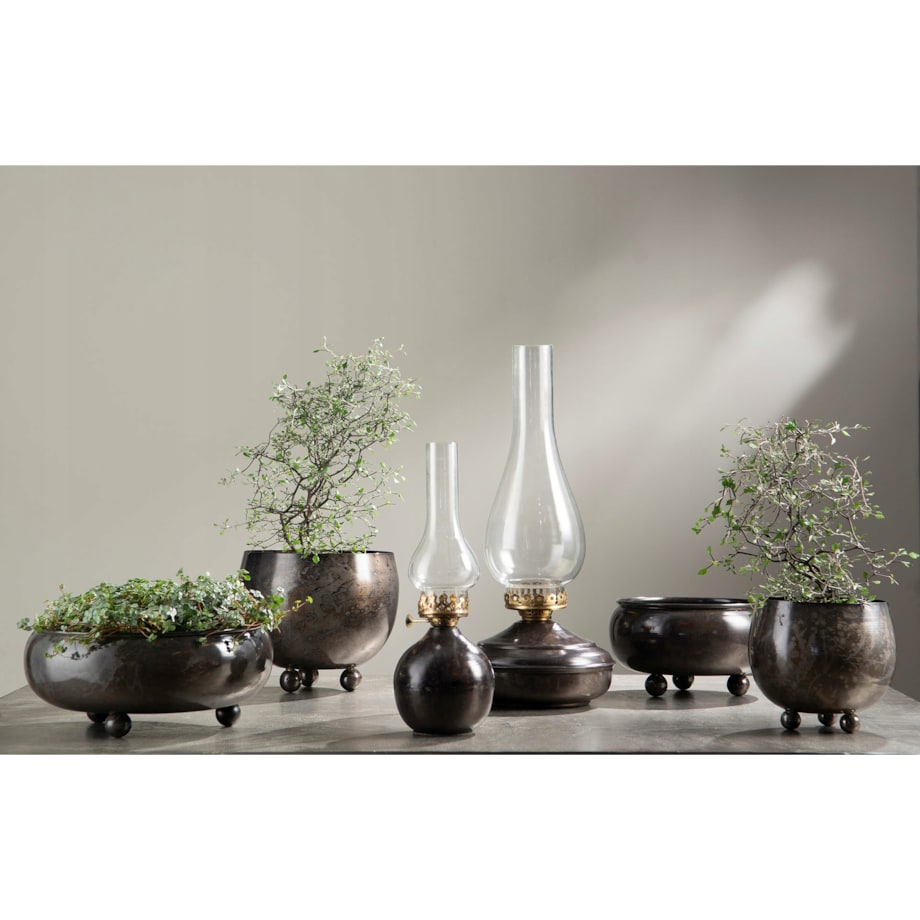 2 szt. DONICA PLISSE czarna metalowa