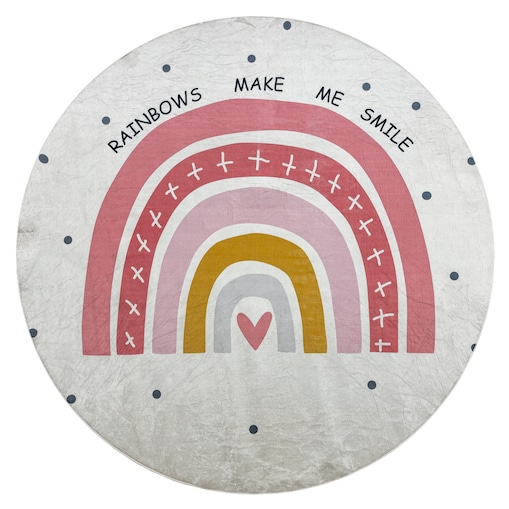 Dywan do prania BAMBINO 47810 koło Tęcza, koło 100 cm