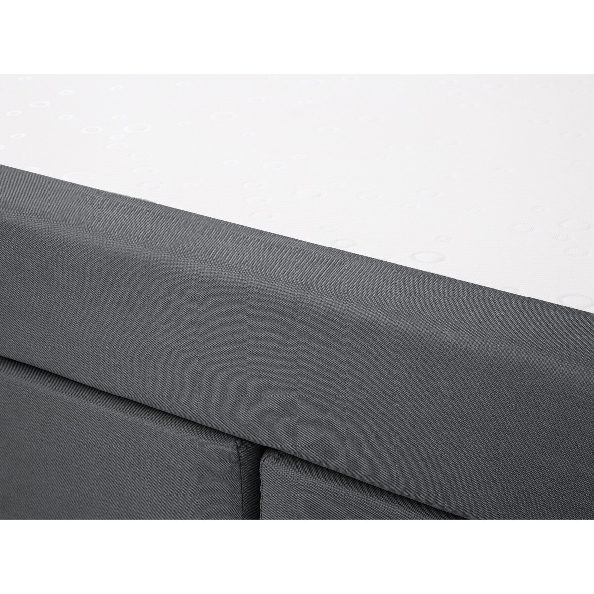 Łóżko kontynentalne tapicerowane 160 x 200 cm szare ADMIRAL