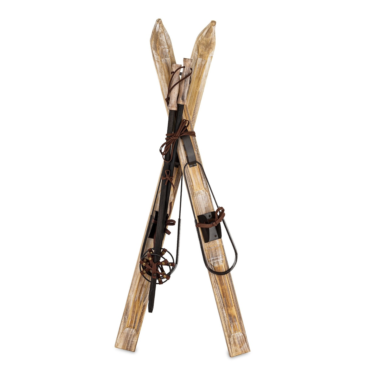 Dekoracja - narty drewniane 90x30x9 cm SKI