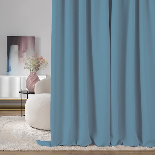 Zasłona zaciemniająca na taśmie marszczącej niebieski 140 x 280 cm 1 szt. 140x280 niebieski