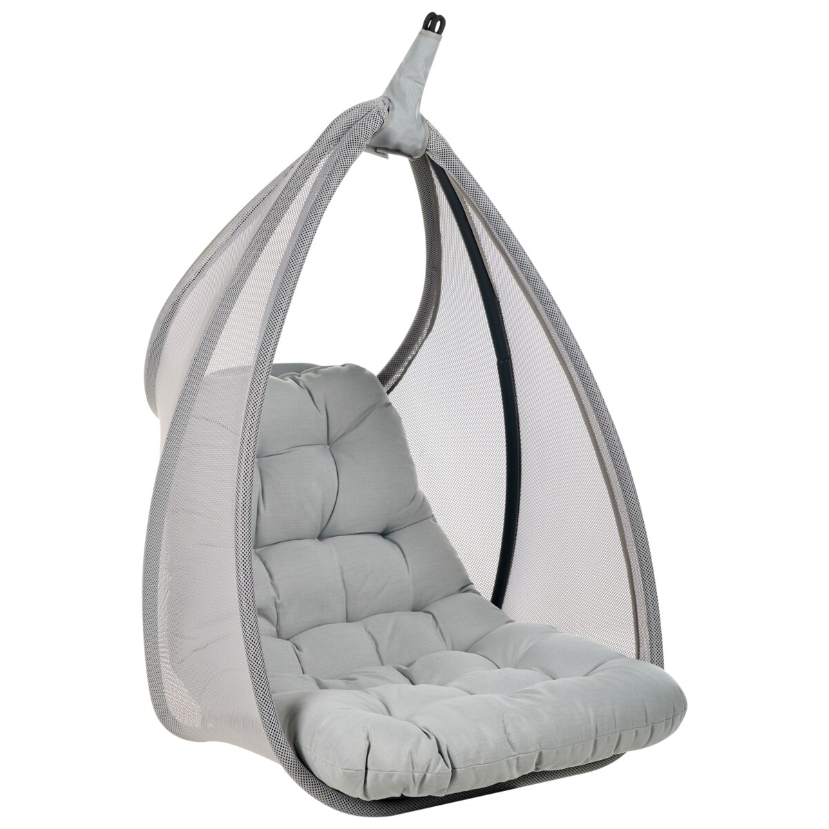 Fotel wiszący ze stojakiem AVEGNO Jasnoszary