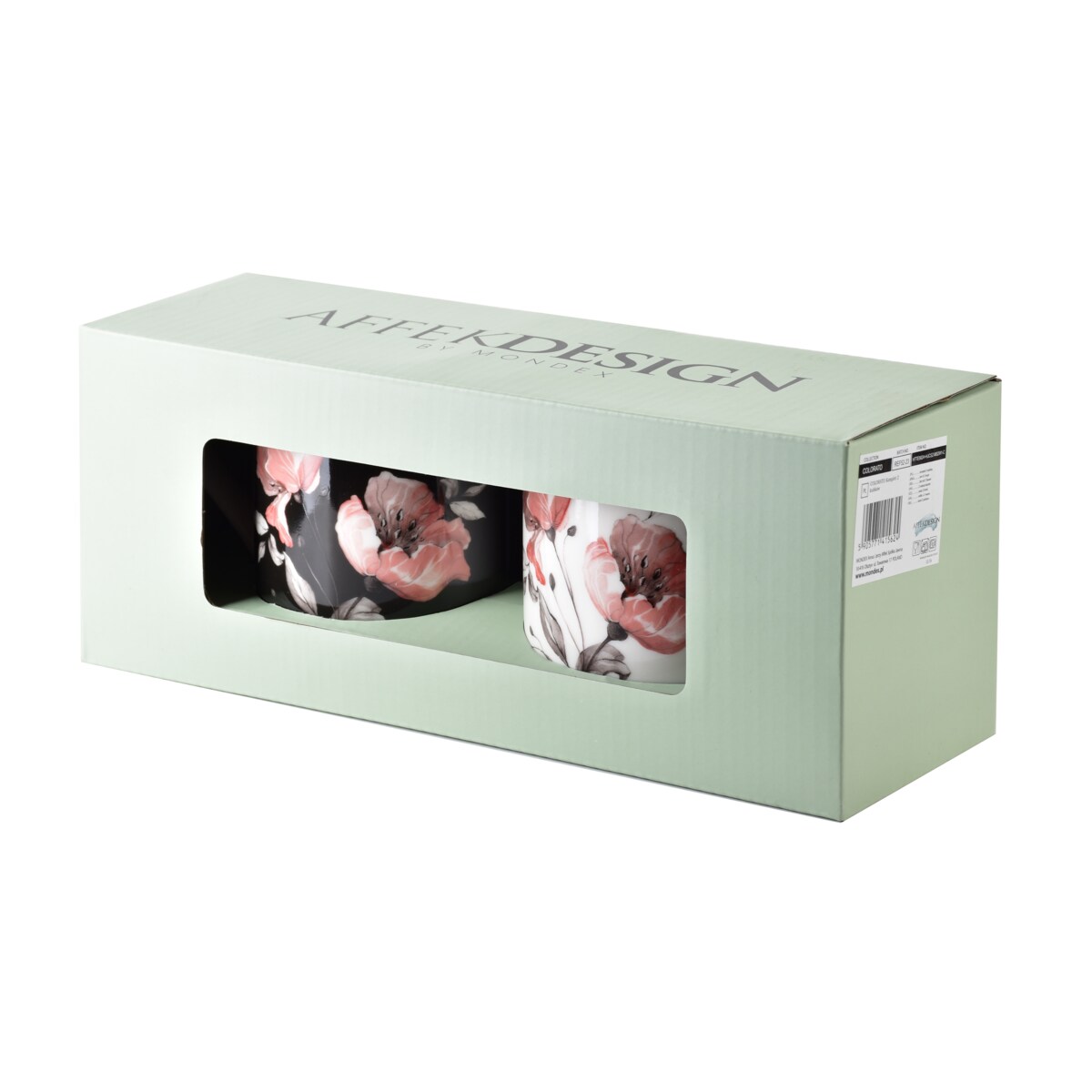 COLORATO Komplet 2 kubków 2x400ml 8xH9,7cm