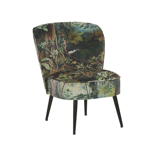 Fotel z motywem dżungli wielokolorowy VOSS