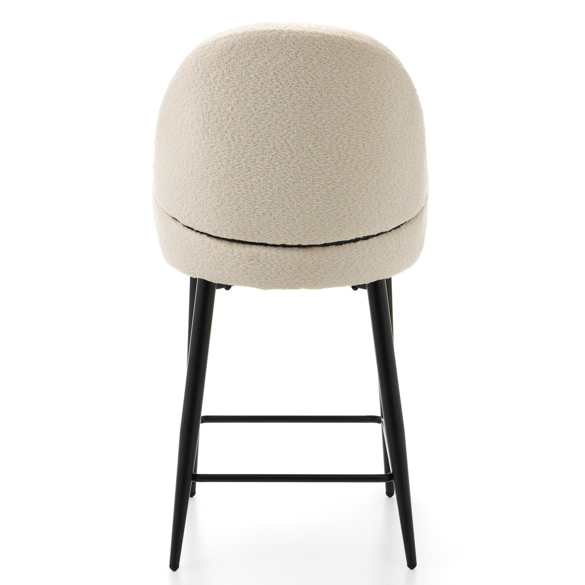 Hoker tapicerowany boucle do salonu BERGAMO jasnobeżowy