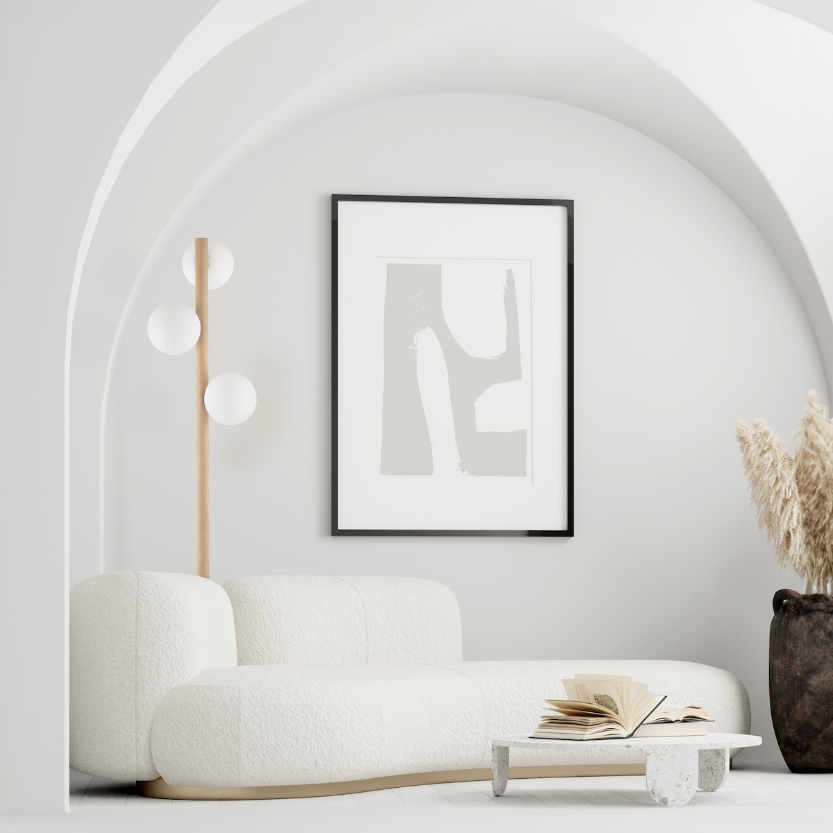 Lampa podłogowa TK Lighting ESTERA WOOD 5809, 3xG9, drewno sosna, biała-czarna, 150 cm