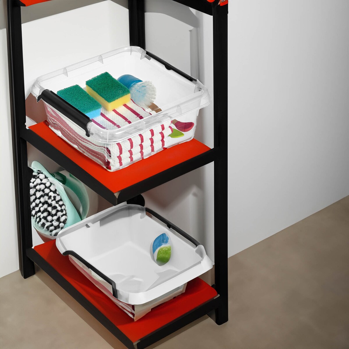 Pojemnik Plastikowy Pudełko Z Pokrywą Pudło Box Do Przechowywania 6L