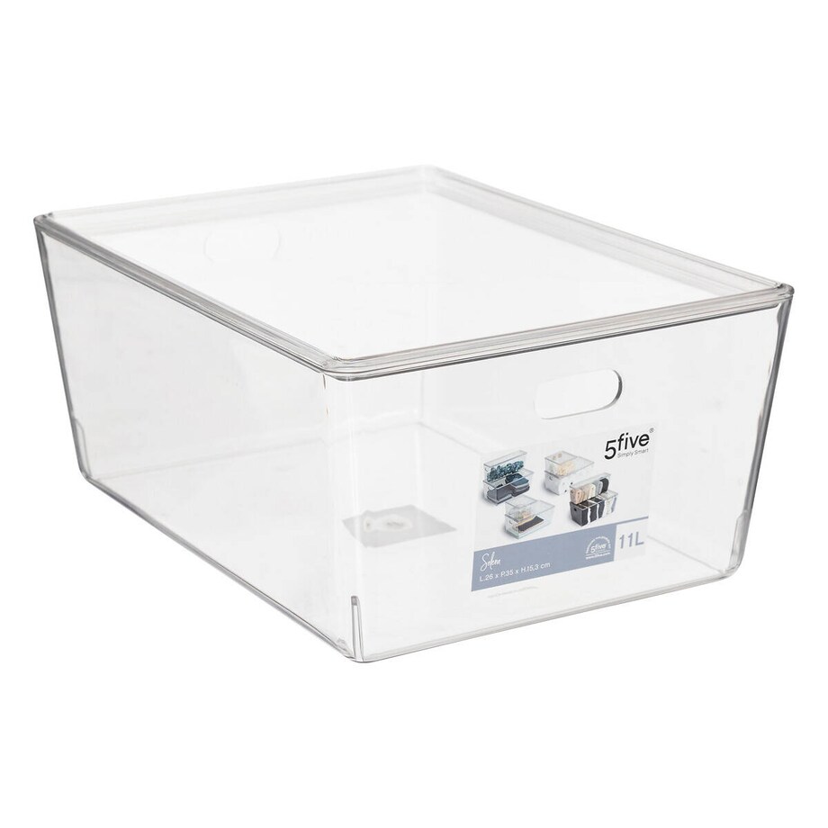 Pudełka z pokrywką SELENA, przezroczyste do szafy, 11 l