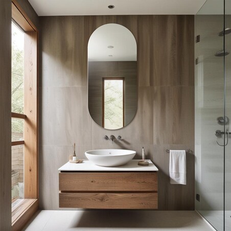 Lustro łazienkowe owalne - NIKO