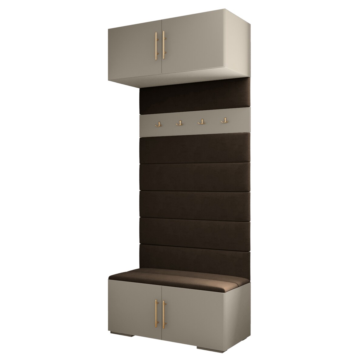 Garderoba do przedpokoju INOVA 3 kaszmir+złoty+manila04