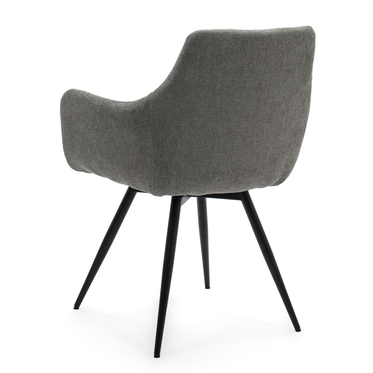 Krzesło tapicerowane obrotowe szenilowe do salonu LUGANO szare