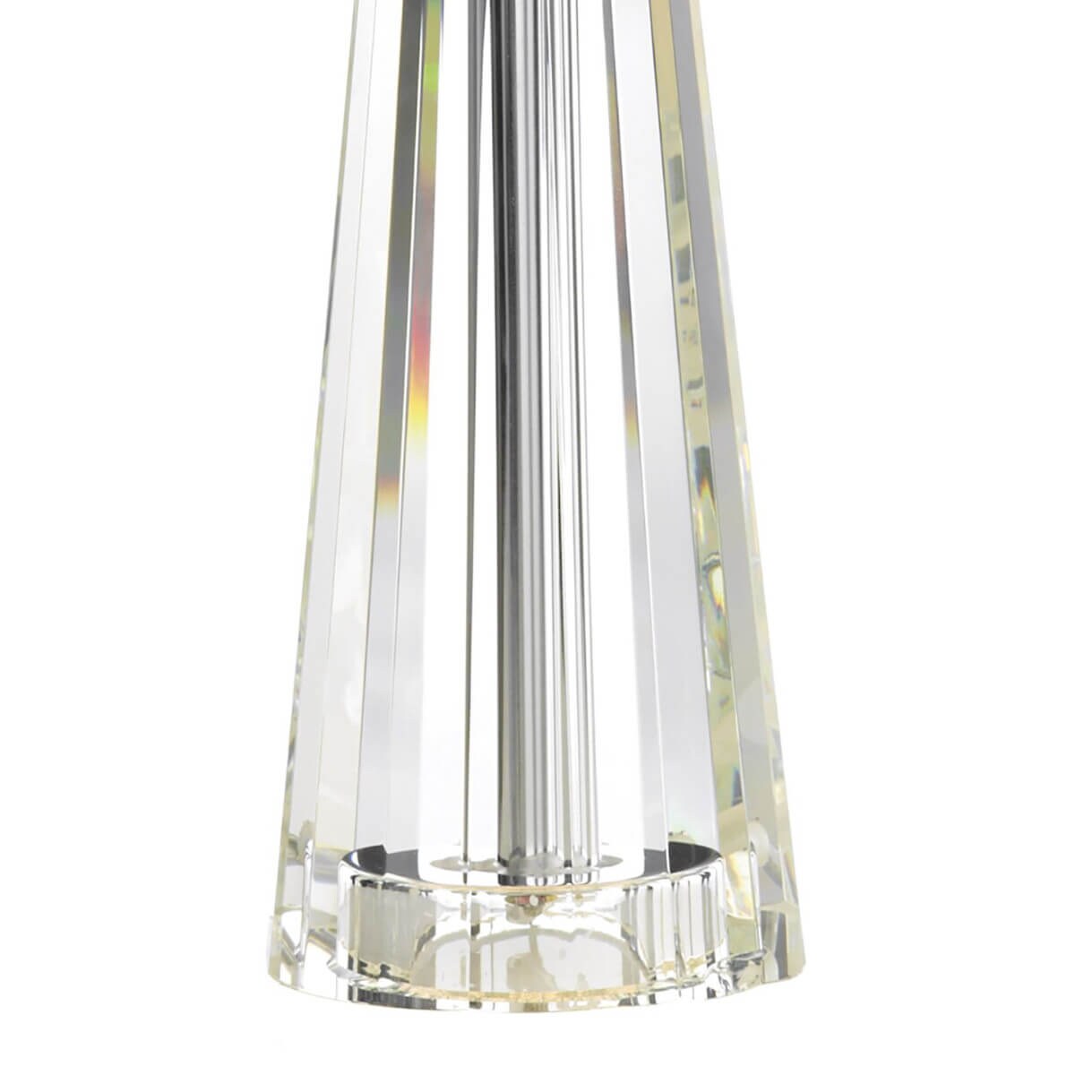 Stołowa lampa Cyprus CYP4208 Dar Lighting do salonu tkanina szkło kryształ biały