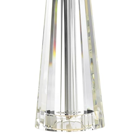 Stołowa lampa Cyprus CYP4208 Dar Lighting do salonu tkanina szkło kryształ biały