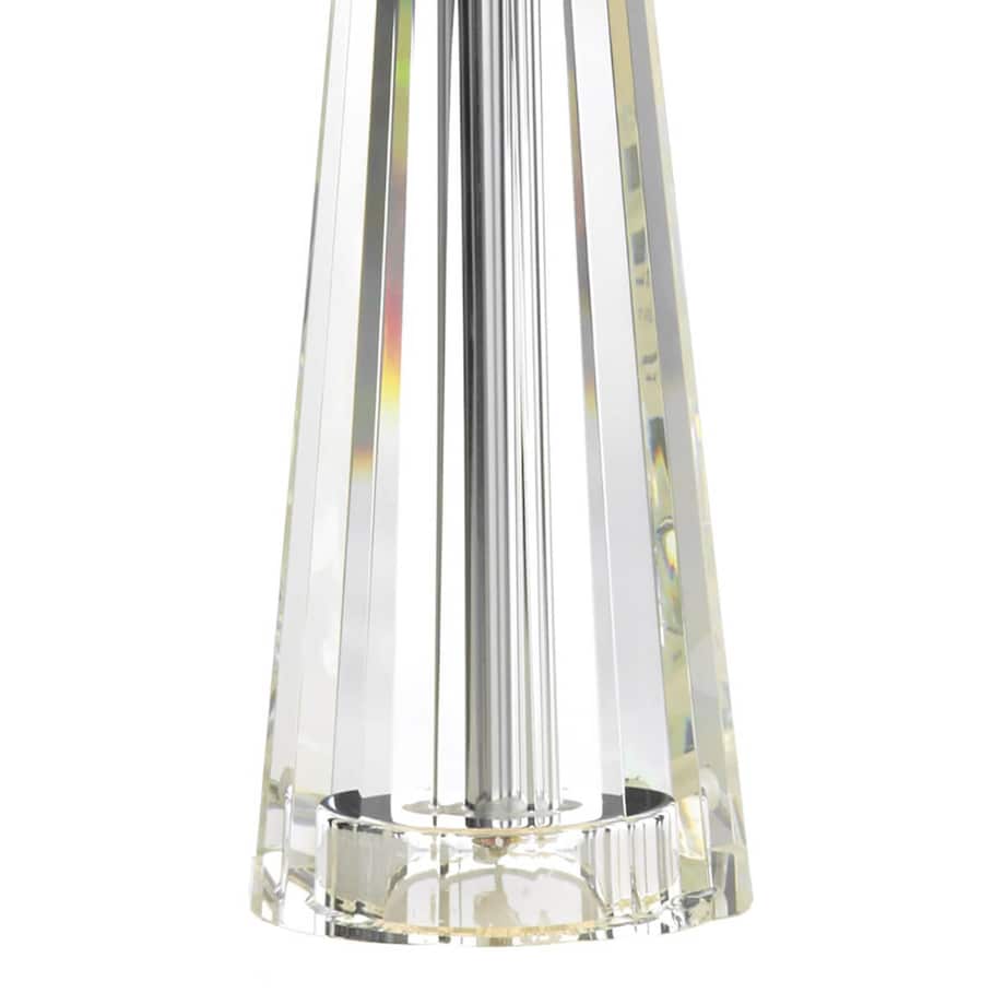 Stołowa lampa Cyprus CYP4208 Dar Lighting do salonu tkanina szkło kryształ biały