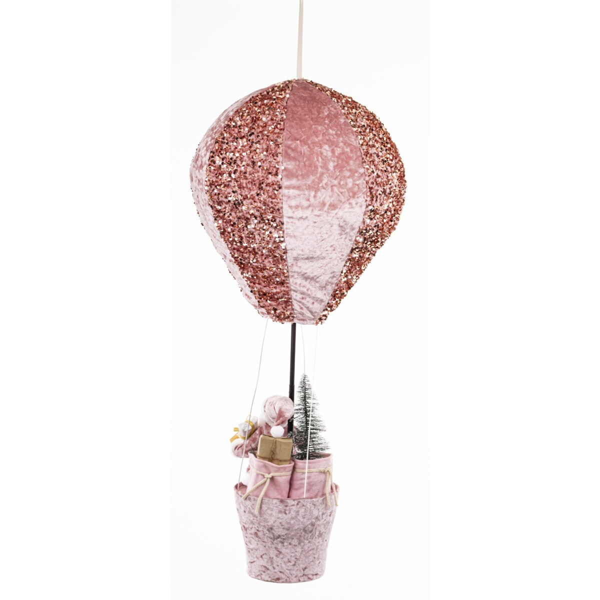 Figurka - Mikołaj w balonie 93x37x37 cm BALOON różowy