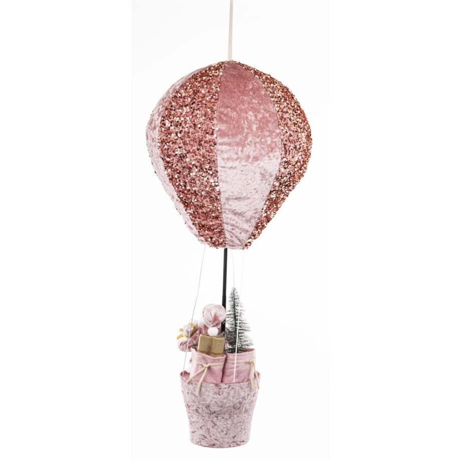 Figurka - Mikołaj w balonie 93x37x37 cm BALOON różowy
