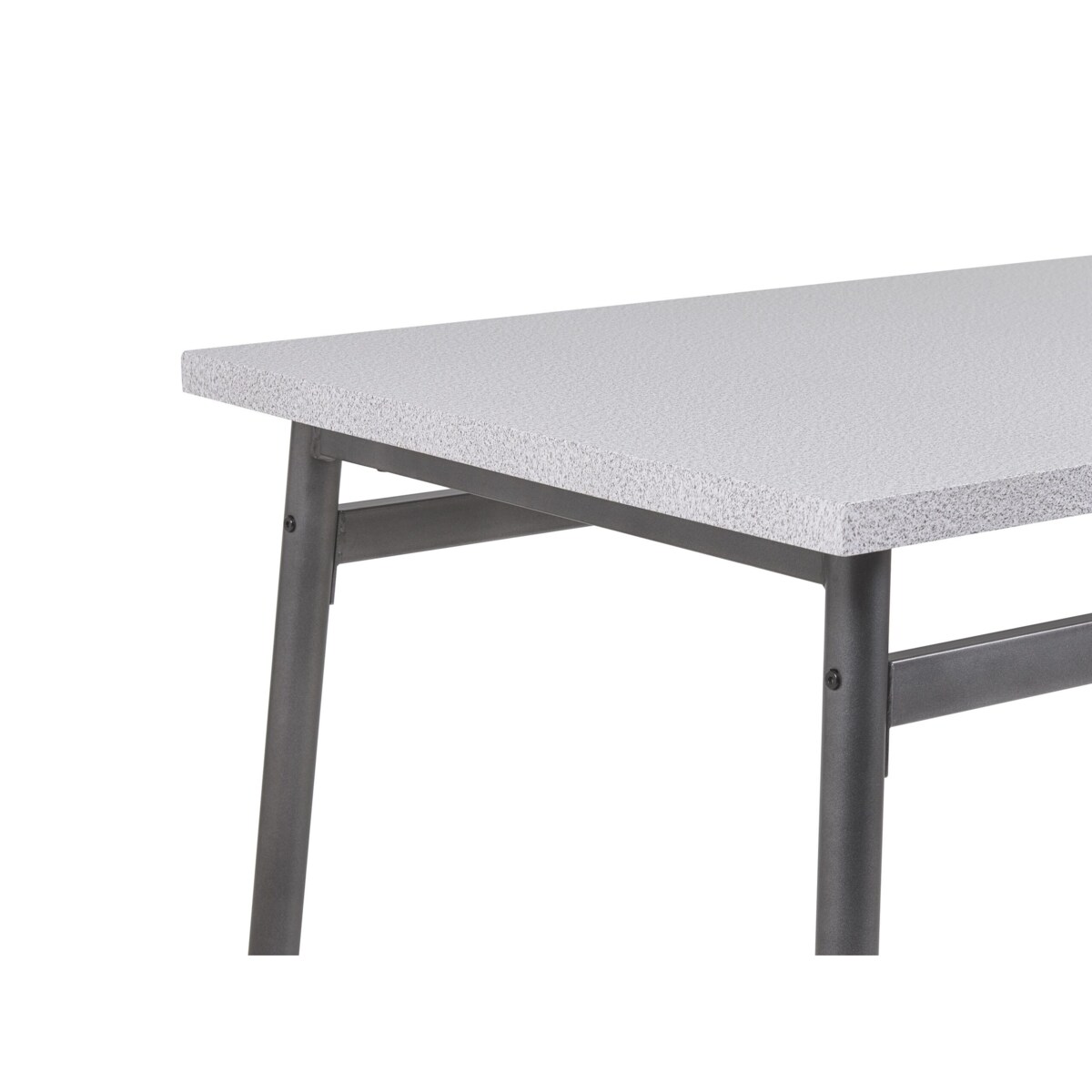 Zestaw do jadalni stół i 4 krzesła szary z czarnym VELDEN