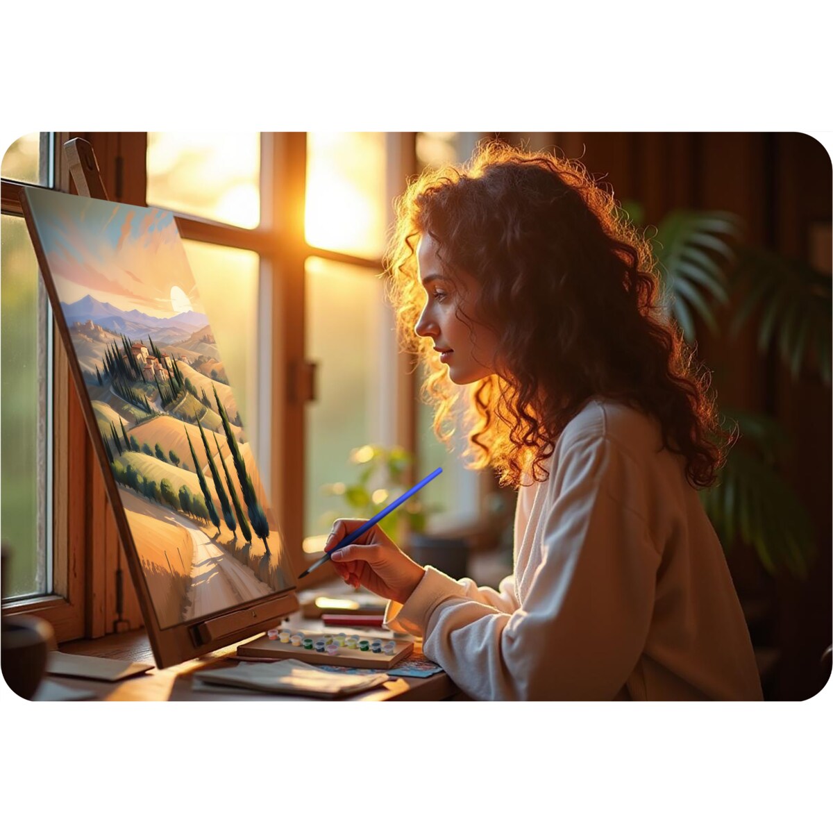 Malowanie po numerach obraz z ramą 40x50 Krajobraz Massido