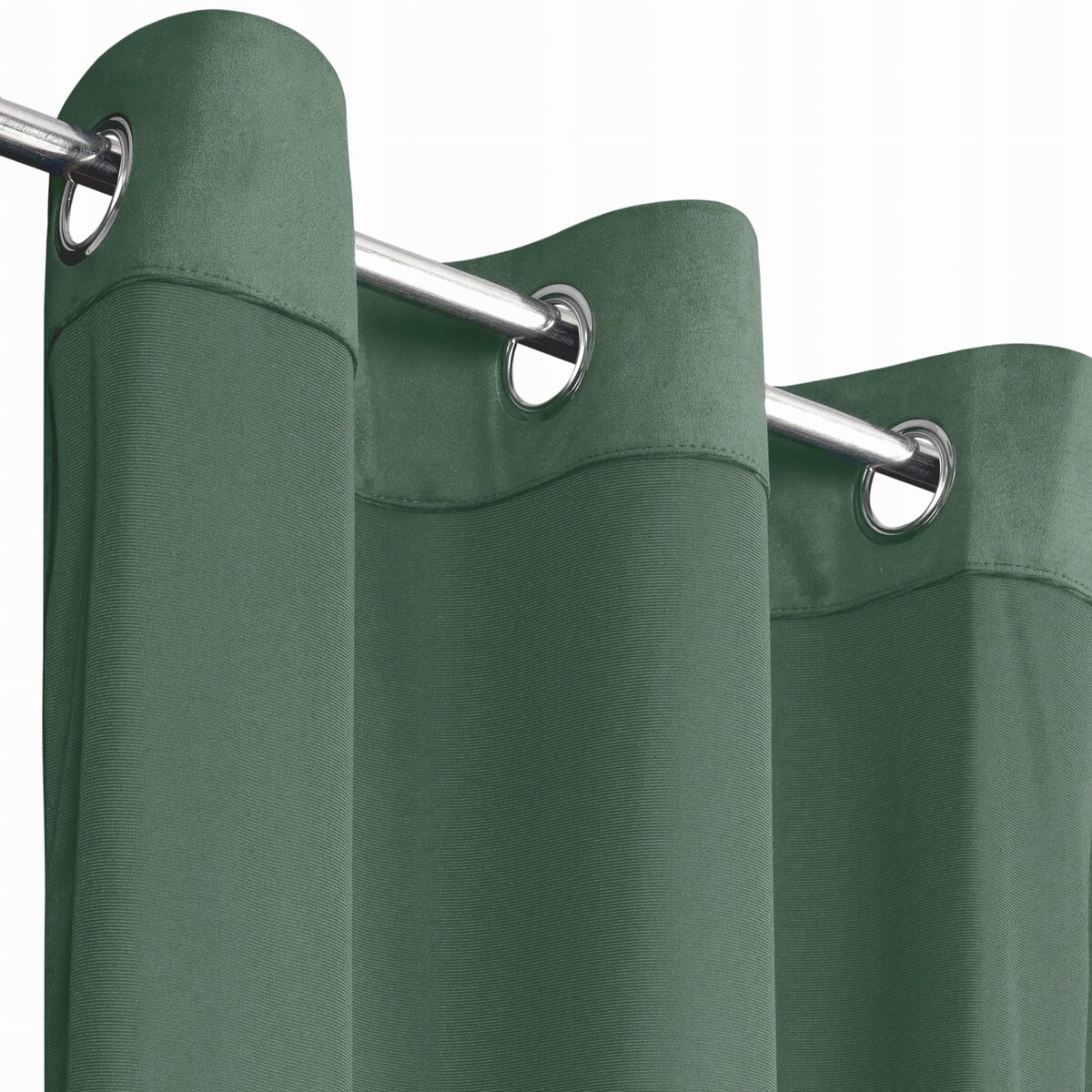 ZASŁONA ZACIEMNIAJĄCA WELWETOWA WELUROWA NA PRZELOTKACH 140x250 c.mięta