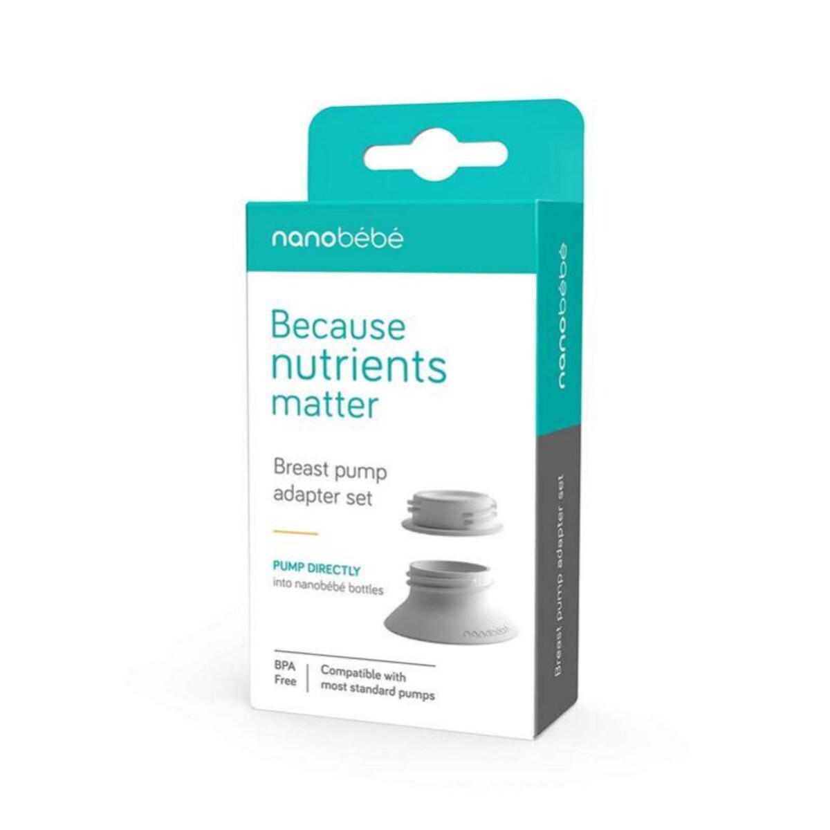 Zestaw adapterów do laktatorów dla butelek Nanobébé - 2 szt.