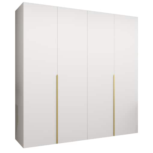 Szafa uchylna otwierana ALICANTE 1 200 wys. 202 cm Biały + u. Złoty