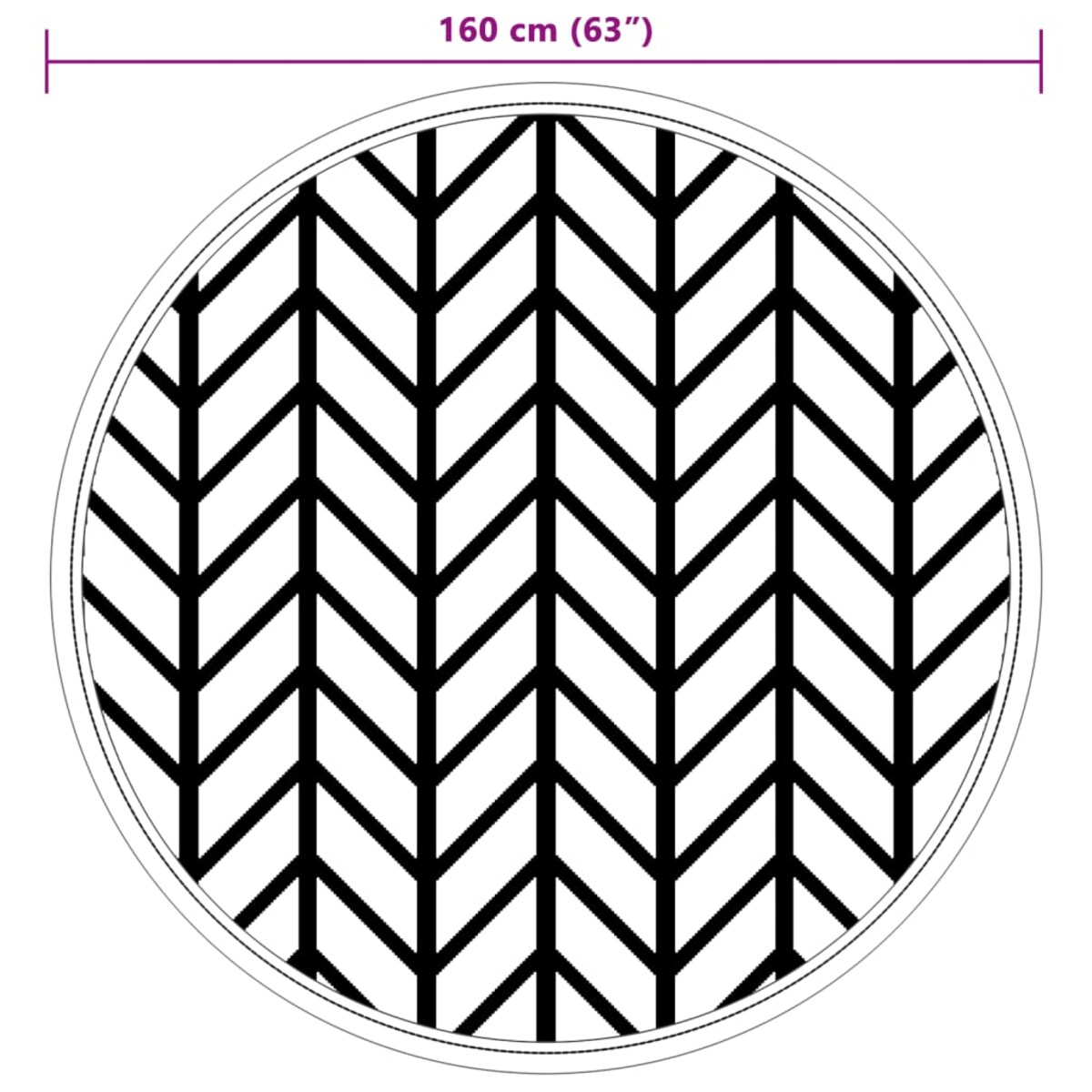 vidaXL Dywan na zewnątrz, ARAKIL szary, Ø160 cm, PP