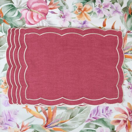 Haftowane podkładki Magenta Onde - 4 sztuki