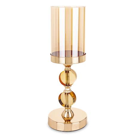 Świecznik złoty 35x12x12 cm LJUS 2 duże kule