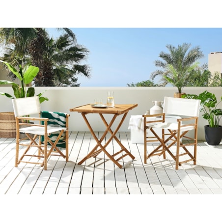 Stolik bistro MOLISE 70 cm 70 cm Bambus Brązowy