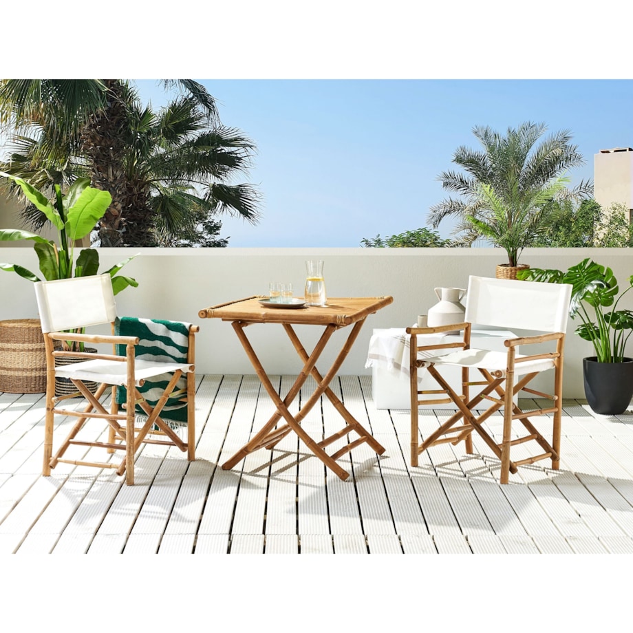 Stolik bistro MOLISE 70 cm 70 cm Bambus Brązowy