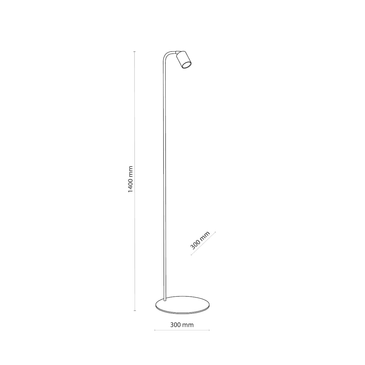 Lampa podłogowa TK Lighting NEX BLACK 16192 czarna GU10 140 cm loftowa do salonu i sypialni
