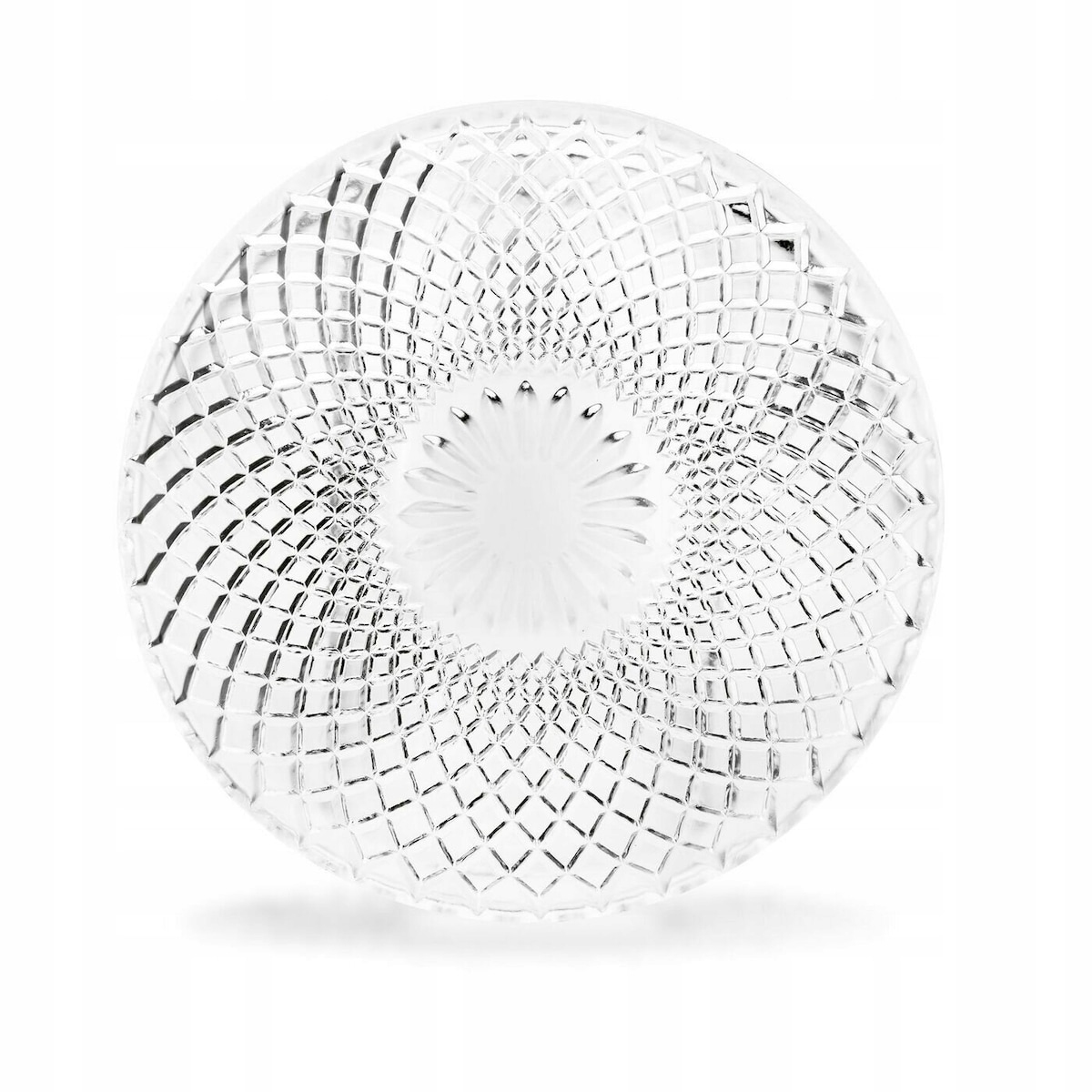 TALERZYKI DESEROWE SZKLANE 6szt WZORZYSTE 20cm na desery ciasto prezent