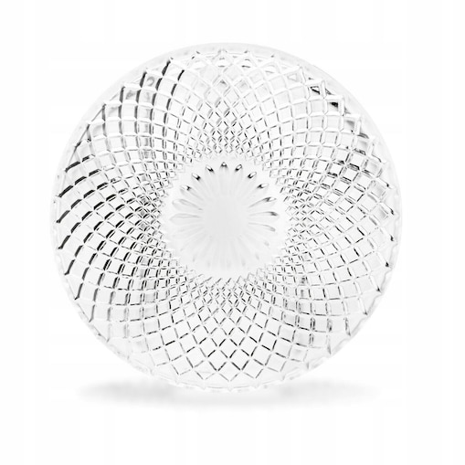 TALERZYKI DESEROWE SZKLANE 6szt WZORZYSTE 20cm na desery ciasto prezent