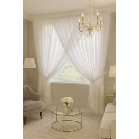 firana zakładana na tasmie "noel" z piórkami 400x270 | biała