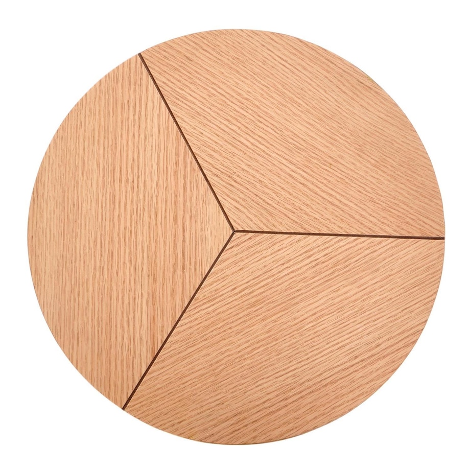 STOLIK KAWOWY Annaba S OKRĄGŁY 45x49 cm dąb/czarny z MDF-u